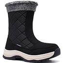 FW FRAN WILLOR Women's Insulated Waterproof Winter Snow Boots Outdoor Mid-Calf Hiking Work Boot