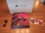 Sony PlayStation 4 Slim  (PS4) Spider-Man Skin Console  Works Great
