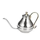 CLUB BOLLYWOOD® Coffee Drip Kettle for Outdoor Indoor Drip Coffee Maker Gooseneck Tea Kettle Silver|Small Kitchen Appliances |Coffee & Tea Makers |Tea Kettles | 1 Coffee Pouring Kettle