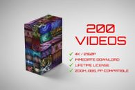 200 CLIPS PACKAGE / 4K Cascading Particles Video Backgrounds VJ Loops / 4k 2160P