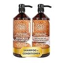 Dead Sea Collection Ensemble shampooing et revitalisant à l'huile de noix de coco - Soin hydratant pour les cheveux au quotidien - Idéal pour tous les types de cheveux - Lot de 2 (2000 ml)
