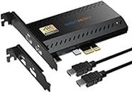 Interne Capture Card, PCIe Capture Card, Stream und Record in 4K60 mit ultra-niedriger Latenz, funktioniert mit PS4, PS5, Xbox, in OBS, YouTube, für PC Windows