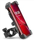 SUNMI Bike Phone Mount Anti Shake and Stable Aluminium Silicone Cradle Clamp with 360° Rotation Bicycle Phone Mount/Bike Accessories/Bike Phone Holder -Black