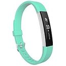 Yousave Accessories Compatible Strap for Fitbit Alta and Alta HR, Replacement Silicone Sport Watch Wristband for the Fitbit Alta and Alta HR - Small - Mint Green - Single Pack