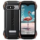 Blackview N6000SE Smartphone para exteriores Ohne Vertrag, mini Android portátil para exteriores resistente 13 8 GB 128 GB 4,3 "QHD+, carga rápida de 3700 mAh, IP69K