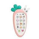 Sevriza® Smart Phone Cordless Feature Mobile Phone Toys Mobile Phone for Kids Phone Small Phone Toy Musical Toys for Kids Smart Light (Kimi Rabbit Phone) Multicolor