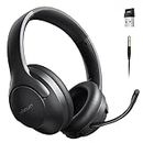 Picun Wireless Gaming Headsets with Active Noise Cancelling, 2.4Ghz/Bluetooth Over Ear Headphones with Detachable Boom Mic, 3D Surround Sound, 50H Playtime for PC, PS5/PS4, Laptop, Cellphones, Black, UW-05001