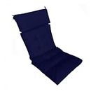 Indoor/Outdoor High Back Chair Cushion,high Back Patio Chair Cushions ，Fade-Resistant & Seasonal All Weather Replacement (Color : Navy blue)