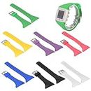 LOOM TREE Silicone Watch Wrist Band Replacement Strap for Polar FT4 FT7 FT Watch Black