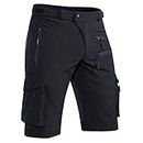 Hiauspor Pantaloni da MTB da Uomo Elasticizzati ad Asciugatura Rapida per Il Trekking e l'escursionismo (Nero, XX-Large)