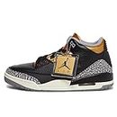 Nike Air Jordan 3 Retro Black Cement Gold 36 1/2
