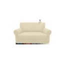 Stretch 2 Sitzer Bezug sofaüberwurf weicher Mikrofaser Couchbezug Rutschfester Sofabezug Elasthan