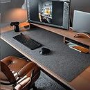 DawnTrees Desk Mat | Felt Desk Pad Protector | Office Felt Desk Mat | Keyboard Pad | Extra Large Mouse Pad… (Dark Grey, 90x40cm)