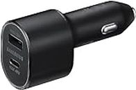 Samsung Super Fast Dual Car Charger (45W+15W) Dual Ports USB-C & USB-A - Black - EP-L5300XBEGWW