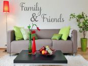 Citazione da parete ""Famiglia e amici"" adesivo casa amore famiglia decalcomania trasferimento decorazione