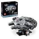 LEGO Star Wars Millenium Falcon 25th Anniversary Set for Adults, Collectible A New Hope Starship Vehicle Model Kit, Home or Office Décor, Birthday Gifts for Men, Women and Fans 75375