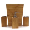 Redmon Bamboo 4 Piece Bath Accessory Set Includes Waste can