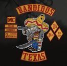 Parche de chaqueta Bandidos Bikers Rocker Parches Mc motocicleta motociclista Texas conjunto completo
