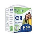 CIR Adult Diaper Pants Style | Adult Diaper Large Size (L)|Waist (90-120cm I 35" - 47") |10 hr Absorption-Protection | Unisex with Wetness Indicator | Odour Control | Goodness of Aloe Vera | 10 Units
