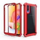 Asuwish Phone Case for Samsung Galaxy A50 A50S A30S Cover Shockproof Hard Full Body Protective Heavy Duty Hybrid Dual Layer Cell Accessories Glaxay A 50 50S 30S Gaxaly S50 50A A505G Women Men Red