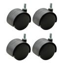 4pcs Replacement Plastic Office Chair Wheels Gaming Chair Casters