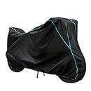 RiderRange 100% Waterproof (Lab Tested) Black with Aqua Piping Scooter Body Cover Compatible with Crayon Envy | Dust and UV Protection | Elastic Bottom | Triple Stitched | 5-Thread Interlock (Black)