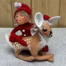 Annalee 5” Dear Friends Elf & Fawn Felt Posable Doll Love Collection