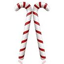 2pcs Inflatable Candy Canes for Christmas Candy Cane Decorations - Large Pool Floats Outdoor Candy Canes Balloons for Candy Cane Christmas Decorations