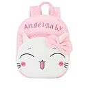Frantic Cute Small Toddler Kids Backpack Avocado Shape Mini children Nursery/School/Picnic/Travelling Bag for Baby Girl Boy Age 1-5 Years (AngelOne_Pink_2024_A)