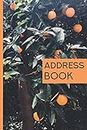 Address Book: Mandarine cover address book for your contacts: names, addresses, phone numbers, e-mails, birthdays | Alphabetical Noteboook for Home or Office