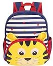 Toyshine 12" Cute Tiger Face Backpack for Kids Girls Boys Toddler Backpack Preschool Nursery Travel Bag - Mini Size - Yellow Multi