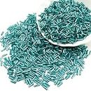 Tube Beads Bugle Glass Seed Beads, 2×6mm Blue Tube Beads for Jewelry Making, 1440 Pcs Colored Glass Twisted Bugle Beads for Earring, Necklace, Bracelet, Waist Beads, Clothing Accessories