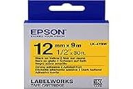Epson lk-4ybw – Cassettes pour imprimantes d'étiquettes (Noir sur Jaune, LabelWorks LW-1000P LabelWorks LW-300 LabelWorks LW-400 LW-400VP LabelWorks LW-600P, ampoule)