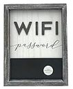 Adam's & Company 10900 Wood Framed Sign with Chalkboard WiFi Password 10.25 Inches x 7.75 Inches x 1.5 Inches