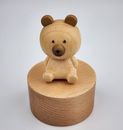Wooden Teddy Bear Music Box For Baby or Young Children NEW