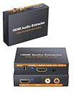 1Goal HDMI Audio Extractor, 4K HDMI to HDMI Audio Converter Optical TOSLINK SPDIF Analog RCA LR Stereo Audio Video Splitter Supports 4KX2K@30Hz Full 1080P HD 3D Compatible With Roku,Blu-ray,PS,3/4,X-box