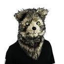 Cosermart Wolf Mask Furry Fox Funny Dog Masks Scary Bear Realistic Moving Jaw - Plush Faux Fur Animal Head - Creepy Mouth Mover Latex Dress-Up Party Favors Costumes Halloween Masquerade Performance Props