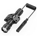 Feyachi FL17 Tactical Flashlight Torch, 1200 Lumens LED Torches Hunting Torch with M-Lok Rail Mount, Pressure Switch and Charger Included for Camping Hiking Emergency