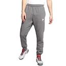 Nike Men's Sportswear Club Fleece Joggers, Charcoal Heather/Anthracite/White, Medium