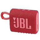 JBL GO 3 Speaker Bluetooth Portatile, Cassa Altoparlante Wireless con Design Compatto, Resistente ad Acqua e Polvere IPX67, fino a 5 h di Autonomia, USB, Rosso