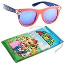 Sun-Staches Super Mario Sunglasses by Arkaid - Stylish, Comfortable & Durable UV-Protective Boys Mario Sunglasses With Soft Carrying Case - Official Super Mario Gifts for Boys