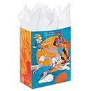 Hallmark 13" Large Gift Bag with Tissue Paper (Space Jam: A New Legacy, Bugs Bunny, Basketball) for Kids, Birthdays, Christmas
