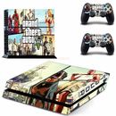 SALE GTA Theme Fit For Sony PS4 Console & Controller Skins Vinyl Sticker Decal
