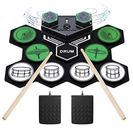 Electronic Drum Set for Kids Adults, 9 Pad Digital Drum Kit, Portable Roll-Up...