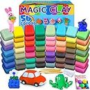 Air Dry Clay 56 Colors, Modeling Clay for Kids, DIY Molding Magic Clay for with Tools, Soft & Ultra Light, Toys Gifts for Age 3 4 5 6 7 8+ Years Old Boys Girls Kids