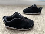 Toddler Nike Air Jordan 6 Low Black Metallic Size 9C