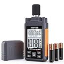 TopTes TS-501B Sound Level Meter with 2.24” Backlit LCD Screen, A/C Weighted Decibel Meter, Range 30-130dB, Temperature & Humidity, MAX/MIN, Data Hold, Use for Home, Noisy Neighbor, Factory - Orange