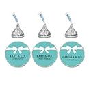 Andaz Press Chocolate Drop Labels Stickers Single, Baby & Co, 216-Pack, Fits Themed Hershey's Kisses Party Favors, Boxes, Bags, Envelopes, Decor, Decorations