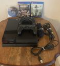 Sony PlayStation 4 500GB Gaming Console -Black (CUH-1001A) Controllers & 3 Games