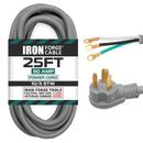 3 Prong Dryer Extension Cord 25 Ft, 220V Extension Cord NEMA 10-30 Plug STW, 10/3 Long Dryer Cable Flat Head, 30 Amp Power Cord